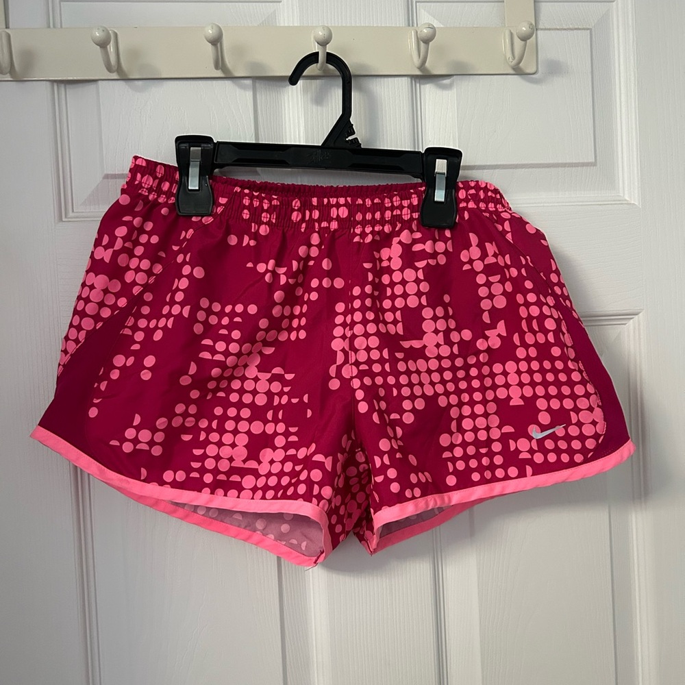 Nike Pink Dotted Women's Athletic Shorts